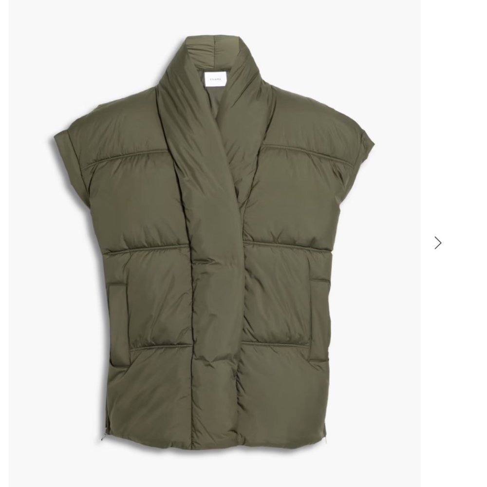 Frame Denim Olive Puffer Vest